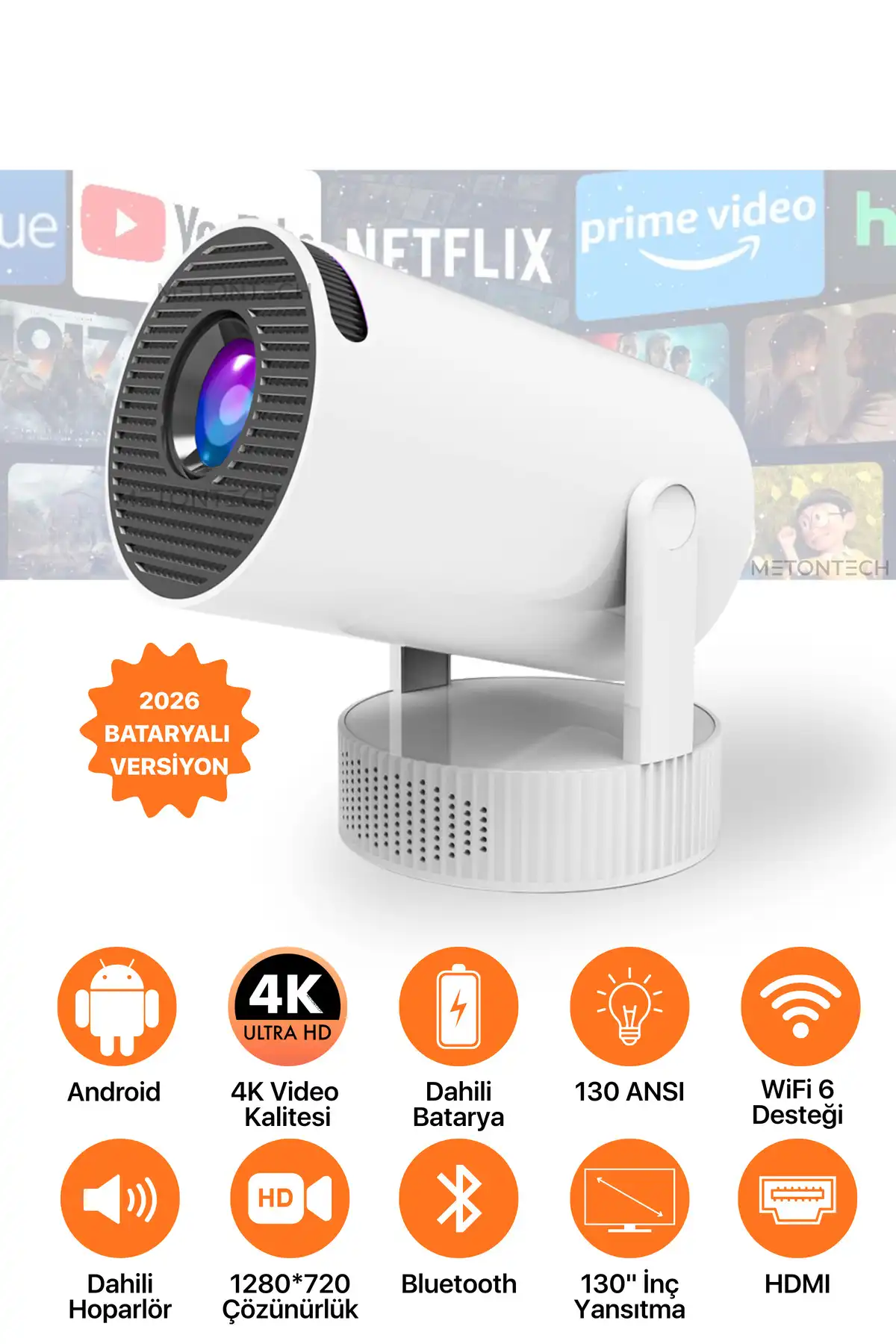 Android 4K Projeksiyon Cihazı - Görsel 1