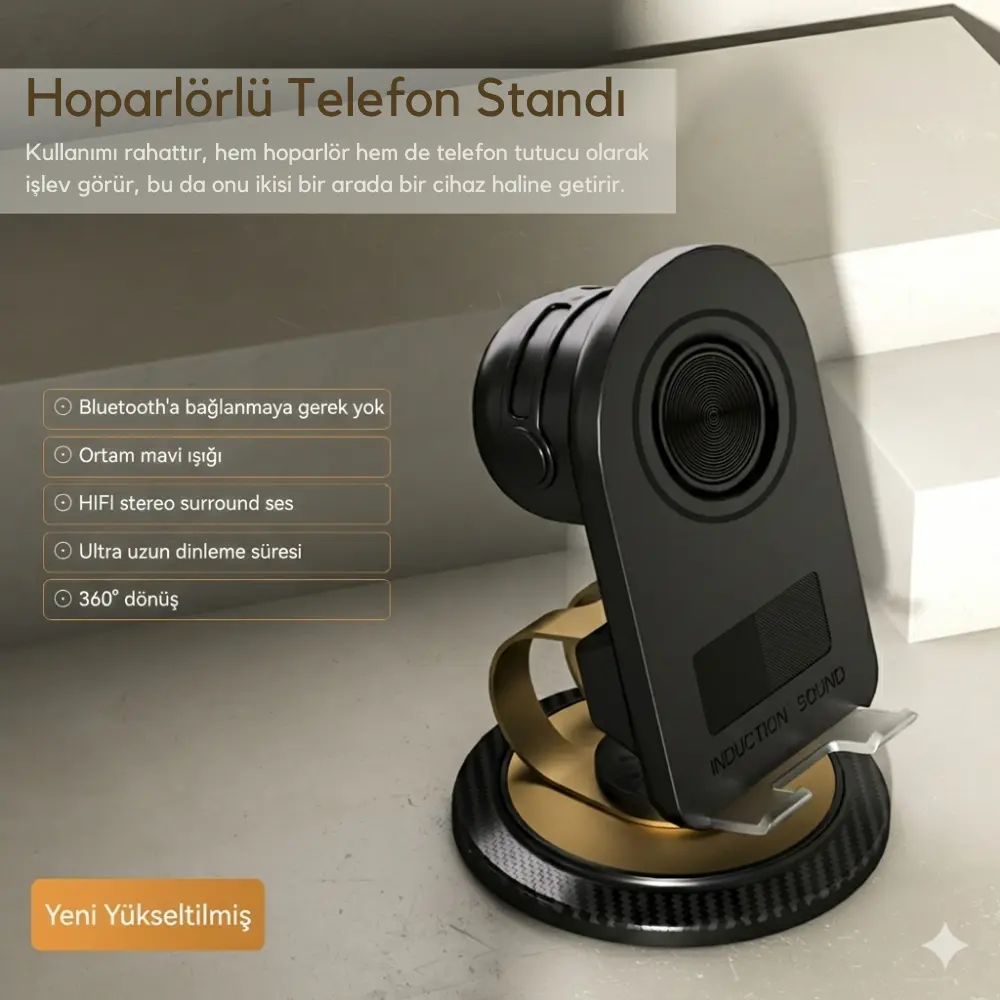 Hoparlörlü Telefon Standı - Görsel 1