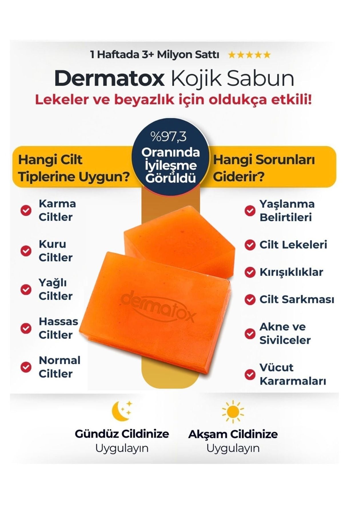 dermatox Kojik Asit Sabunu, Zerdeçal ve Kojik Asit Etkisi ile Leke Karşıtı, Kojik Asit Sabunu 100 Gr