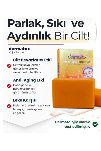 dermatox Kojik Asit Sabunu, Zerdeçal ve Kojik Asit Etkisi ile Leke Karşıtı, Kojik Asit Sabunu 100 Gr