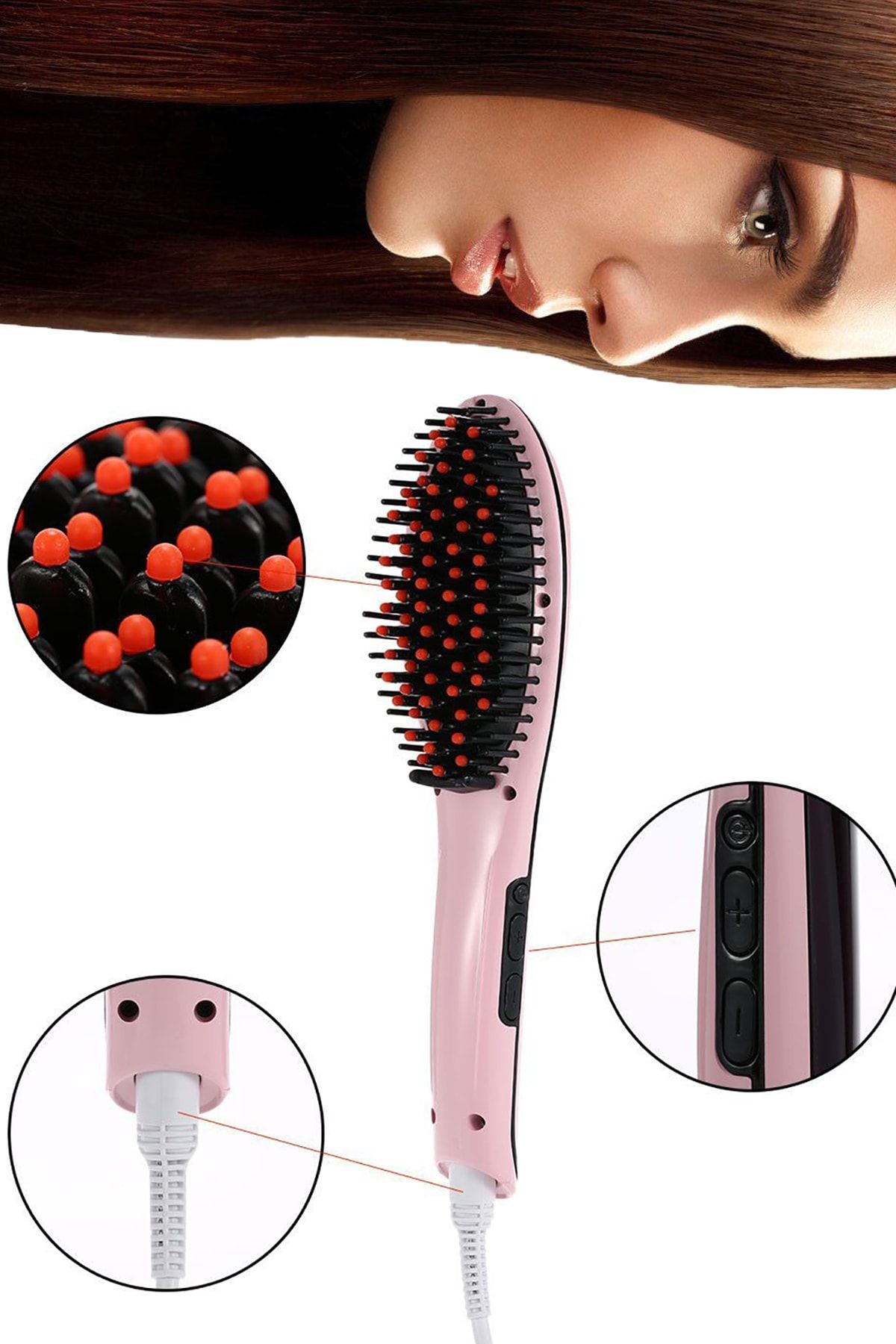 BAMBLOU Elektrikli Saç Düzleştirici Tarak Fast Hair Straightener