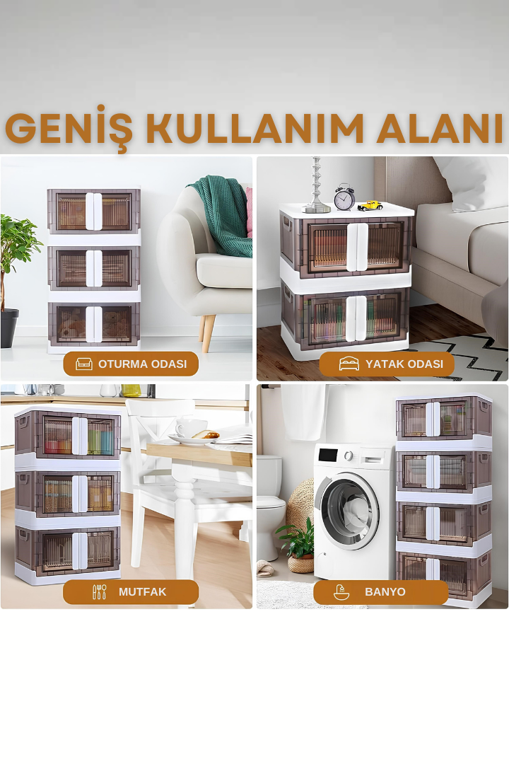 Perfect Organizer Çok Amaçlı Tekerlekli Katlanabilir Dolap ve Düzenleyici